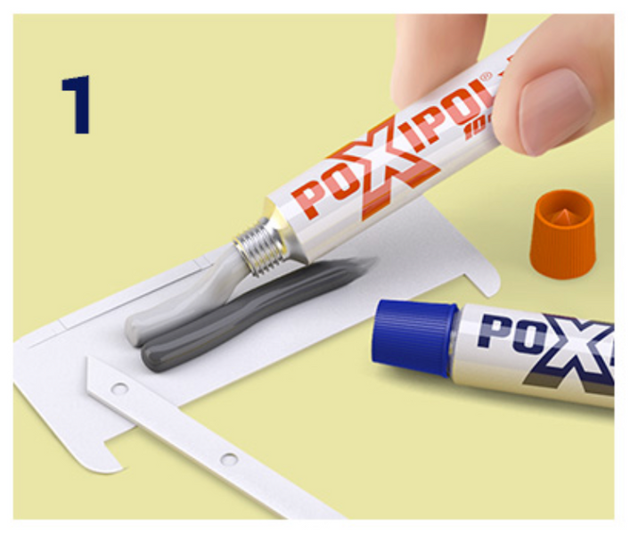 Клей эпоксидный двухкомпонентный POXIPOL 10 минут 108г/70мл металлический 19158 фото