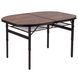 Стіл Bo-Camp Melrose Oval 120x80 cm Black/Wood look (1404220) DAS2583 фото 1