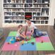 Коврик-пазл ONE FITNESS MP10 9 частей 176х176х1см розово-зелено-голубой 26351 фото 6